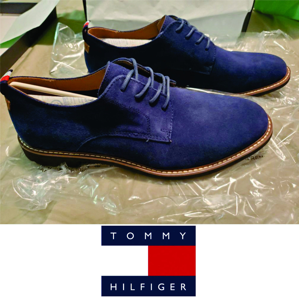 NEW Tommy Hilfiger Men's Blue Suede Shoes 11.5